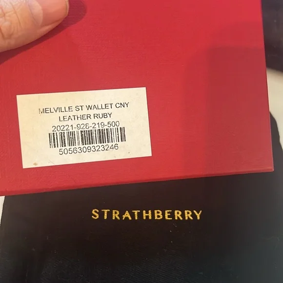 Strathberry small wallet Melville Red - Picture 9 of 12